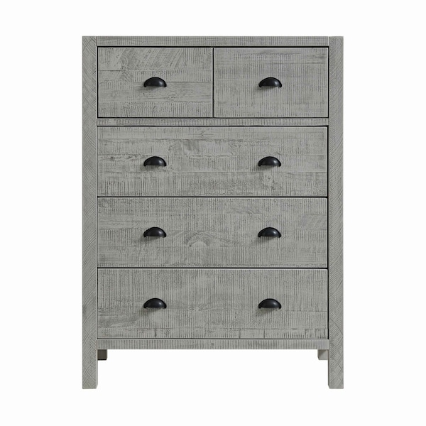 Arden 5-Drawer Chest Of Drawers, Driftwood Gray